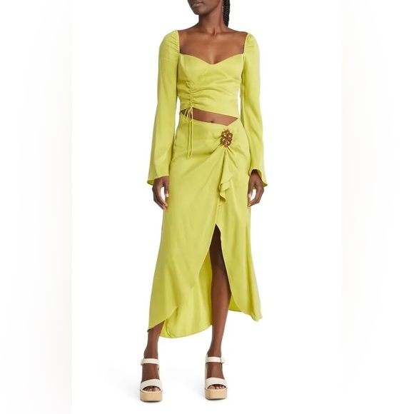 For Love And Lemons Lime Midi Dress - Picture 1 of 3